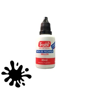 TINTA DE SELLO TRABI 30 ml NEGRO TR3430